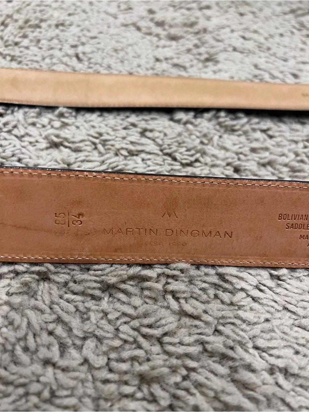 Men's 34 waist Dark Brown Leather Belts. Cole haan / Martin Dingman